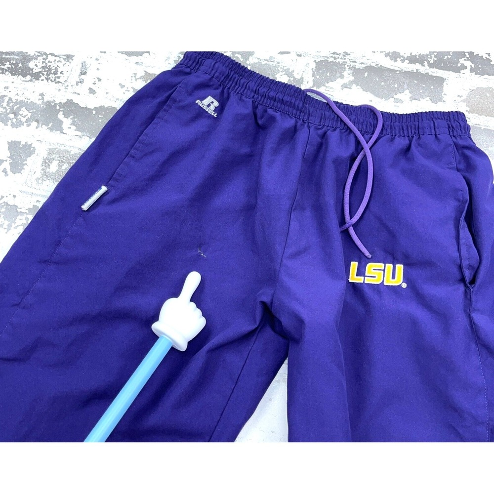 LSU Tigers Pants Women Medium Purple Windbreaker Track Suit Warm Ups Ladies * - Picture 12 of 14